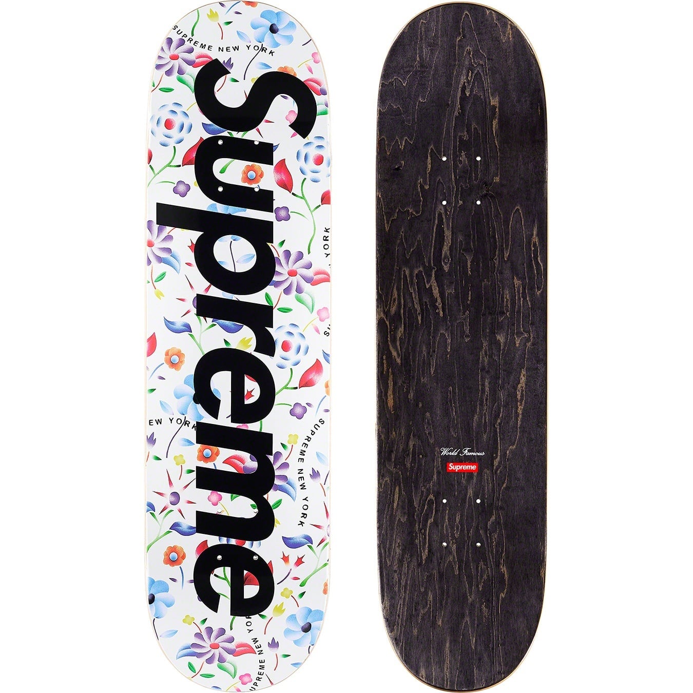 Airbrushed Floral Skateboard view 3